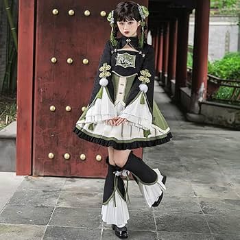 最終値下げ チャイナ パンダ ロリータ 黒 中華ロリータ パンダフリルワンピース ロリータファッション